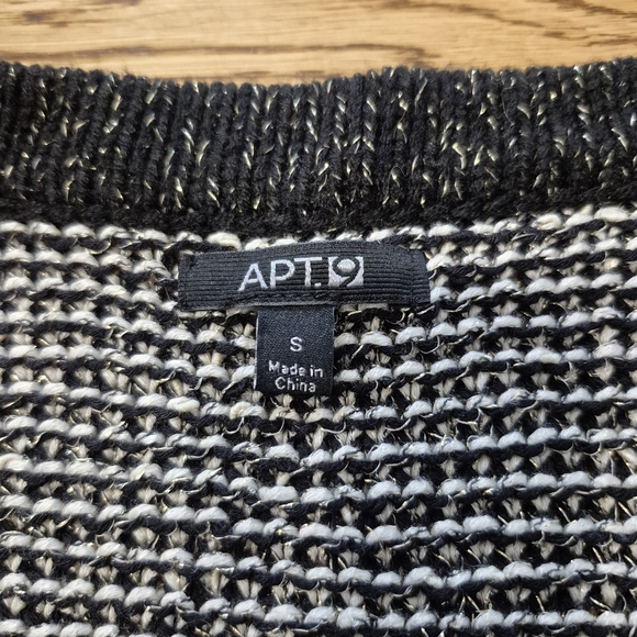 Apt. 9 Metallic Open Front Knit Cardigan Sweater Jacket - Picture 4 of 8